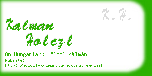 kalman holczl business card