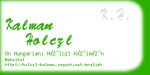 kalman holczl business card